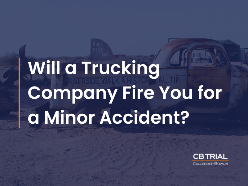 Will a Trucking Company Fire You For a Minor Accident